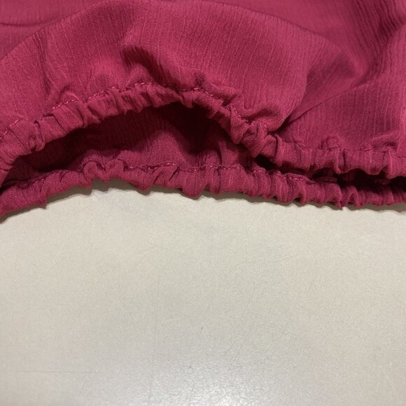 JUICY COUTURE Tunic Top Women's Blouse Long Sleeve Semi Sheer Red Size XXL - Picture 8 of 9